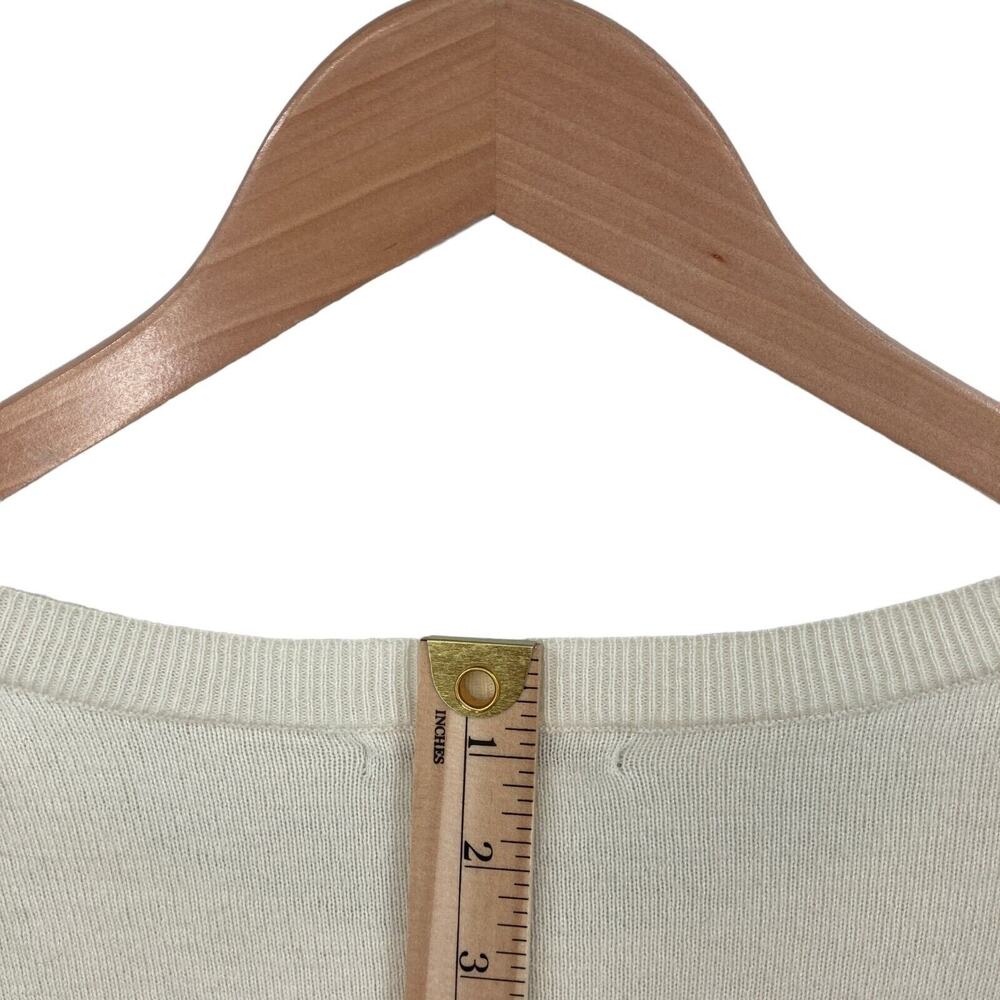 Gap Sweater Womens XS Cream Gray Nylon Long Raglan Sleeve Round Neck Pullover - Picture 11 of 12